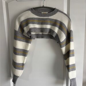 Anthropologie Maeve Knit Striped Shrug